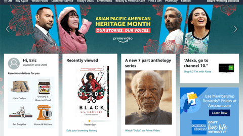 Amazon Asian Pacific American Heritage Month Carousel Ad
